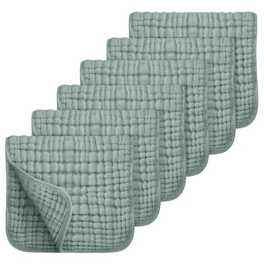 Muslin Burp Cloths 100% Cotton Large 20''x10'' Extra Soft and Absorbent 6 Pack B